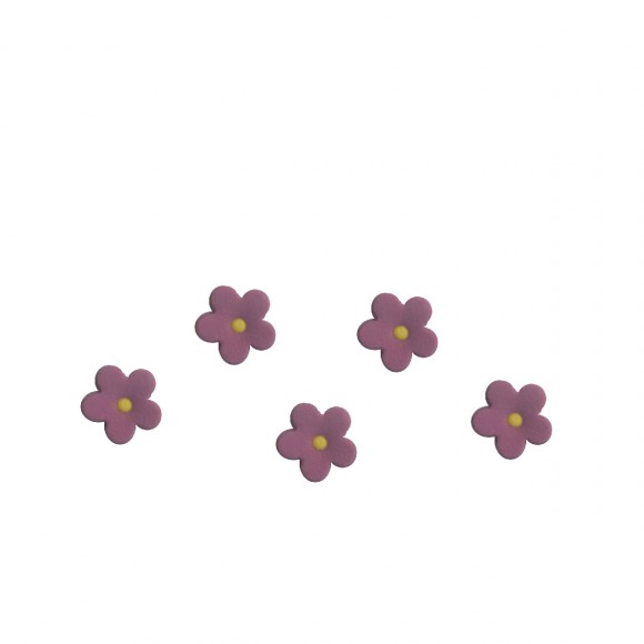Комплект захарни цветлета малки - лилави - 50бр